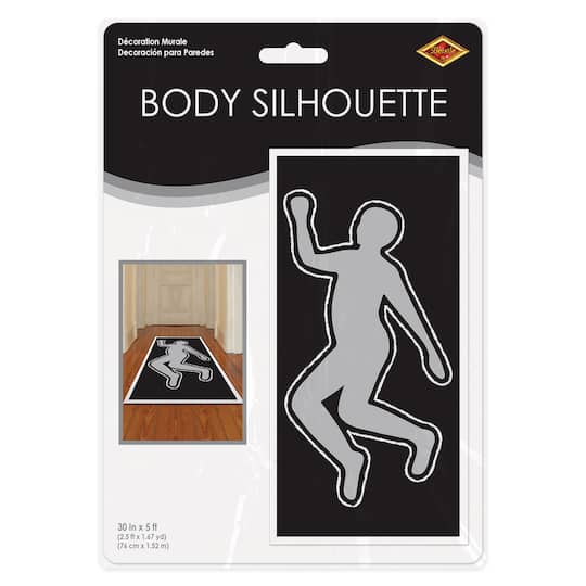 Beistle 30" x 5ft. PSI Body Silhouettes, 2ct.